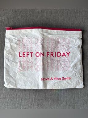 Left on Friday Swim Bag Zipper Pouch